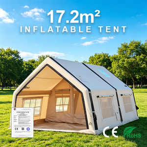 Tente Gonflable QT 17.2, <span class=keywords><strong>Cabane</strong></span> <span class=keywords><strong>de</strong></span> Camping Extérieure Verte, Imperméable, Installation Rapide, Quatre Saisons, Double Couche - Product Image 2