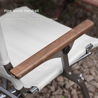 Chaise pliante de camping en alliage d'aluminium, réglable, avec tissu épais type toile, style glamping, pour la randonnée et la pêche