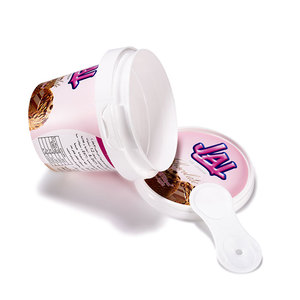 Contenants de crème glacée 125ml avec petite cuillère sous le couvercle - Product Image 1