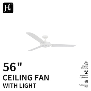 56-inch Vintage-Style Quiet 3-Blade White Ceiling Fan with 3 Speeds and <b>Pull</b> Chain - Product Image 2