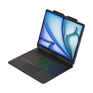 Tastiera del dente blu senza fili ricaricabile per <span class=keywords><strong>iPad</strong></span> <span class=keywords><strong>Pro</strong></span> <span class=keywords><strong>12.9</strong></span> pollici Tablet caso arabo spagnolo ebraico francese portoghese italiano - Product Image 2