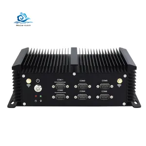 In-Tel Co-re i5 4200U Mini-PC Lüfter los 6 * RS232 RS422 RS485 8 * USB 2 * LAN WiFi Win Linux Embedded Industrial Computers Ip68