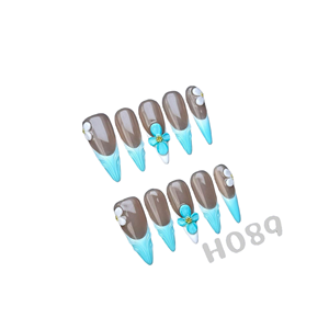 <span class=keywords><strong>Ongles</strong></span> à presser faits main en acrylique 3D, design <span class=keywords><strong>de</strong></span> luxe, forme stiletto, pointes longues, <span class=keywords><strong>avec</strong></span> colle, option logo personnalisé, 10 pièces - Product Image 5