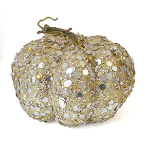 Wholesale Artificial Autumn Metallic Sequin Pumpkin Hot Selling Halloween and Thanksgiving Decorations for Valentine's Day - Product Image 2