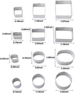 Bview Art – ensemble de Mini <span class=keywords><strong>emporte</strong></span>-pièces en argile de <span class=keywords><strong>poterie</strong></span> de forme géométrique en acier inoxydable, 24 pièces - Product Image 5