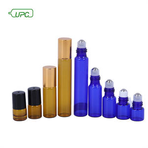 Rullo sulla Bottiglia di Vetro con Tappo Ambra Blu 200ml Trasparente Corpo di Colonia Bottiglia di Vetro con Tappo Florida Acqua Della Pelle crema di cura di Tappo A Vite - Product Image 4