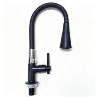 Robinet de cuisine flexible en silicone coloré, rotation à 360°, double mode de pulvérisation, pour le marché sud-américain