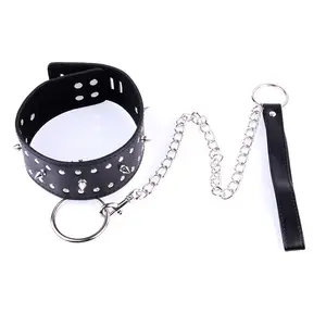 Großhandel SM Neck Kragen BDSM Männlichen Sex Spielzeug Bondage Leder Materialien