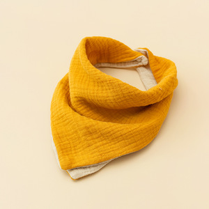 Serviette multifonctionnelle carrée et triangulaire pour bébé en gaze de coton à quatre couches, absorbante, teinte en pièce, <span class=keywords><strong>bavoir</strong></span> coupe-vent - Product Image 3