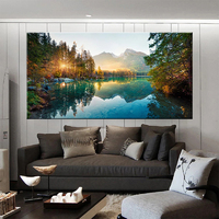 Dekorasi Rumah Lukisan Kanvas Pemandangan Air Terjun Alami Cetakan HD Poster Kanvas Gambar Pemandangan Seni Dinding