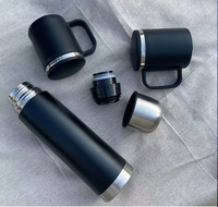 Ensemble cadeau d'entreprise haut de gamme, carnet en cuir avec logo personnalisé et bouteille en acier inoxydable, clé USB, idée cadeau d'affaires de luxe faite à la main et gravée