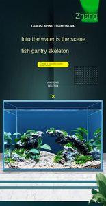 Une belle roche bicolore rouge et noire pour l'aménagement paysager des aquariums - Product Image 4