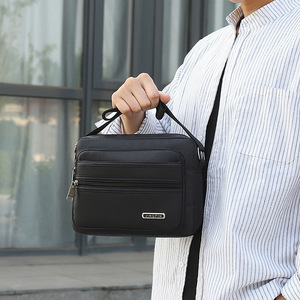 Giggle Sac bandoulière pour homme en tissu Oxford, sangle réglable, grande capacité, sac de voyage unisexe, couleur unie, tenues de tous les jours - Product Image 2