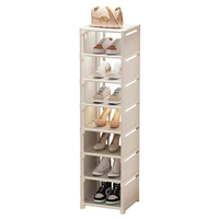 Meuble de rangement pour chaussures en bois avec housse anti-poussière, forme rectangulaire, type sur pied, pour salon et salle de bain