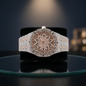 AMBER JEWELS Montre de luxe de forme carrée, mouvement à quartz CITIZEN, boîtier argenté, cadran en verre, 46 mm, étanche, fermoir à boucle, unisexe - Product Image 2