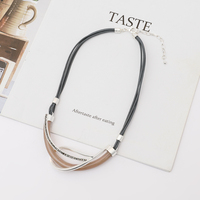 Collier plaqué or TongLing « Cœur » pour hommes et femmes, chaîne serpent « Je t'aime », grosse perle tendance