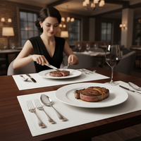 Couteaux à steak en acier inoxydable de conception française haut de gamme, résistants à la rouille, pour la restauration fine et le camping, avec options personnalisables