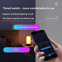 Lampe d'ambiance de chevet haut de gamme Rayluxtech, contrôle par application, batterie intégrée, lumière ambiante colorée, contrôle multi-modes 50000
