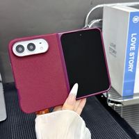 Coque de téléphone antichoc intégrale magnétique givrée en tissu technique pour Apple iPhone Duo 18 pliable, anti-chute