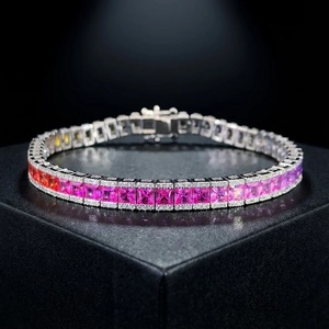 Pulsera de Diamantes Multicolor Princesa Arcoíris - Oro de 9k, 14k, 18k - Product Image 1