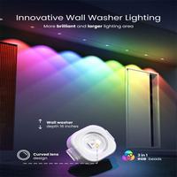 Luces Decorativas para Aleros de Techo, Nueva Tendencia, 40 LED/20 m, DC24V, Control Inteligente por Aplicación, PC+Silicona, IP67, Impermeables, para Fiestas, Hogar, Decoración Navideña