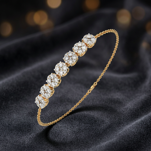 Pulsera de Moissanita con Corte Brillante Fino y Engaste de Bisel, Estilo Hiphop, Oro/Plata, Accesorio de Moda Elegante, Unisex, Aniversario - Product Image 3