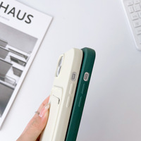 Casing Silikon iPhone 14 Pro 15 16 17 dengan Tali Lanyard, Tempat Kartu, dan Dompet Selempang untuk iPhone 13/14