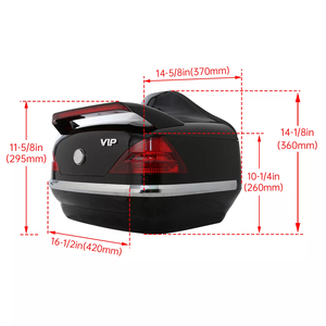 Coffre arrière de moto avec boîte à bagages et feu arrière pour Harley Honda <span class=keywords><strong>Yamaha</strong></span> - Product Image 3