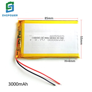 Recargable 3,7 v li po batería 104058 batería de polímero de litio de 3000mAh - Product Image 1