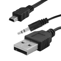 Cable de Audio USB 2,0 macho a CC, Conector de 3,5mm + Mini USB 3 en 1, OEM de fábrica