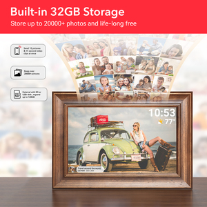 Mới 10-inch rắn gỗ Album ảnh điện tử màn hình cảm ứng phát lại <span class=keywords><strong>video</strong></span> 4000mAh pin Wifi Khung ảnh kỹ thuật số kinh doanh - Product Image 6