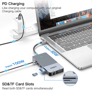 Base de Conexión USB C 12 en 1 con Triple Pantalla, HDMI 4K, LAN, Hub Tipo C con DP para Computadora Portátil y de Escritorio - Product Image 5