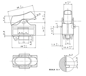 Interrupteur à bascule professionnel pour sèche-cheveux, type bateau, KCD1-122, trois broches, trois positions - Product Image 5