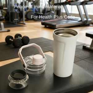 New Stainless Steel Vacuum Travel <b>Mug</b> <b>Large</b> Capacity 6-12 Hours Thermal Insulation Portable Straw for Fitness Protein Shakes - Product Image 2