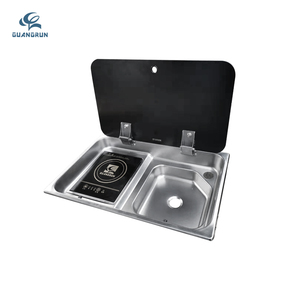 Évier de cuisine de luxe en acier inoxydable <span class=keywords><strong>pour</strong></span> camping-car et caravane avec cuisinière à <span class=keywords><strong>induction</strong></span> et design intégré <span class=keywords><strong>pour</strong></span> remorques et caravanes - Product Image 2