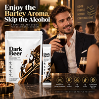 Vitahall Poudre de boisson instantanée sans alcool saveur bière noire, à mélanger avec de l'eau, 0 sucre 0 glucides 0 alcool, 30 sachets de 150g