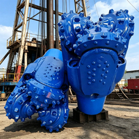 Foret triconique d'occasion pour le forage de puits de pétrole et d'eau, pièces de machines de construction en acier pour les industries minières et pétrolières