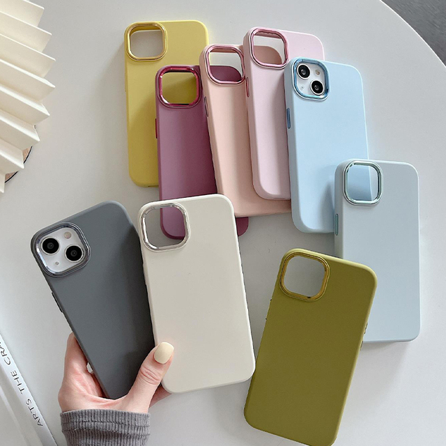 For Custom Logo iPhone 13 14 15 X Xs Shockproof Liquid Silicone Defender Phone Case With Metal Frame