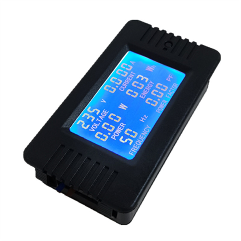 PZEM-022 AC 220 В 6в1 Амперметр Солнечная энергия кВтч вольтметр цифровой Электрический измеритель коэффициента мощности однофазный ЖК-дисплей 100A