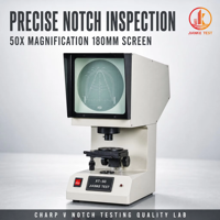 Projecteur de rainures pour échantillons d'impact 50X, instrument de mesure optique pour l'inspection des rainures Charpy V et U, destiné aux essais d'impact des métaux