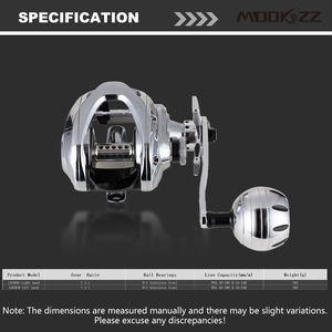 Moulinet à pêche tout métal haute vitesse 7.1:1 pour <span class=keywords><strong>la</strong></span> pêche en eau salée en haute mer, 10 kg de résistance maximale, 8+1BB, corps métallique puissant pour <span class=keywords><strong>la</strong></span> pêche au gros gibier - Product Image 5