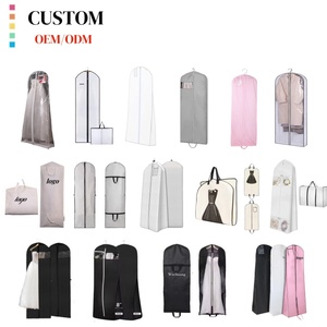Sac de vêtement de luxe de haute qualité pour robe longue avec fenêtres transparentes, housse personnalisée directe d'usine pour robes de mariée, pliable - Product Image 4