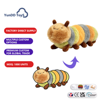 Porte-clés en peluche insecte original avec rembourrage en coton PP, idéal pour sacs, bijoux et souvenirs créatifs