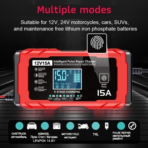 Cargador Eléctrico de 12V15A, Cargador de Batería de Litio para Motocicletas y Automóviles - Product Image 5