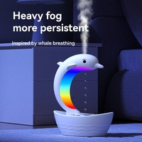 Mini humidificateur à ultrasons USB anti-gravité avec Bluetooth Aromathérapie à chute d'eau pour hôtels Source d'alimentation électrique