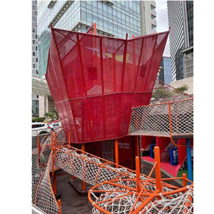 Rete di corda rossa <span class=keywords><strong>nave</strong></span> avventura per bambini su misura arrampicata e equilibrio struttura di gioco per parchi giochi all'aperto e parchi a tema - Product Image 6