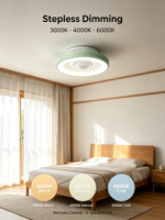 Ventilateur de plafond sans pales Yeyun à profil bas avec lumière LED, purificateur d'ions plasma, sûr pour la famille
