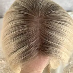 Transparant 8*8 Full Lace Topper Luxe Desgin Mini Pruik Menselijk Haar Topper Voor Dames Lijmloze Toppers