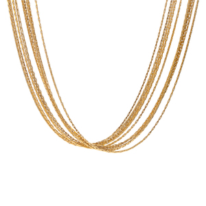 JINYOU 4253 <span class=keywords><strong>Collana</strong></span> a Catena Multistrato Minimalista ed Elegante in Acciaio Inossidabile Placcato Oro 18K PVD di Alta Qualità - Product Image 1
