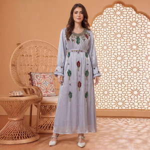 Wholesale Factory Supply PROMISTAR Vintage Style Indian Dubai Muslim <strong>Kurta</strong> / Kurti for <strong>Women</strong> Foil Print Quick Dry Loose Fit - Product Image 4